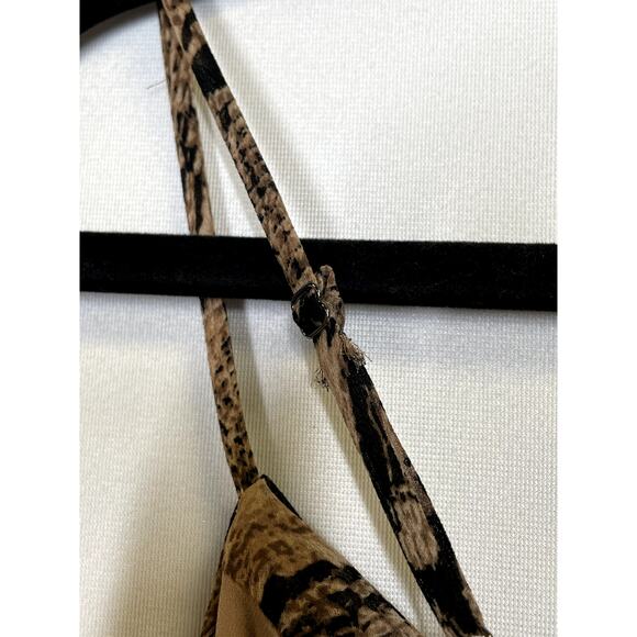 ASTR THE LABEL Darla Cowl Neck Snake Print Cami Tank Top Brown Size S - Picture 10 of 12